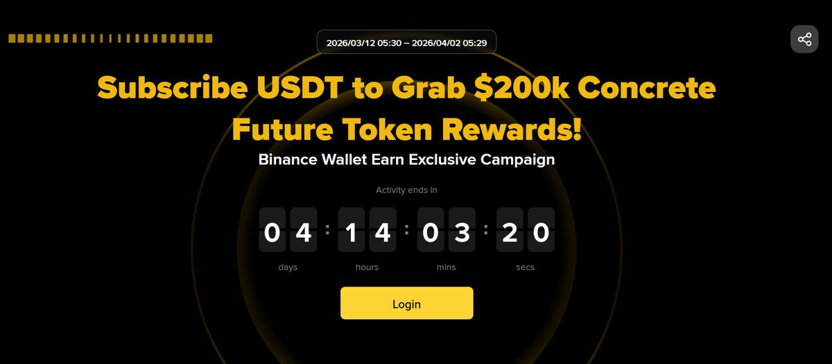 Hello <a href="/ConcreteXYZ/">Concrete</a> fans..

Don't miss out on the Concrete Future Token opportunity.

Haven't you joined the special $200,000 Concrete Future Token giveaway on Binance Wallet yet?

Only 4 days left! Time is running out.

Log in now and reserve your spot.
<a href="/crypttoji/">Toji</a>