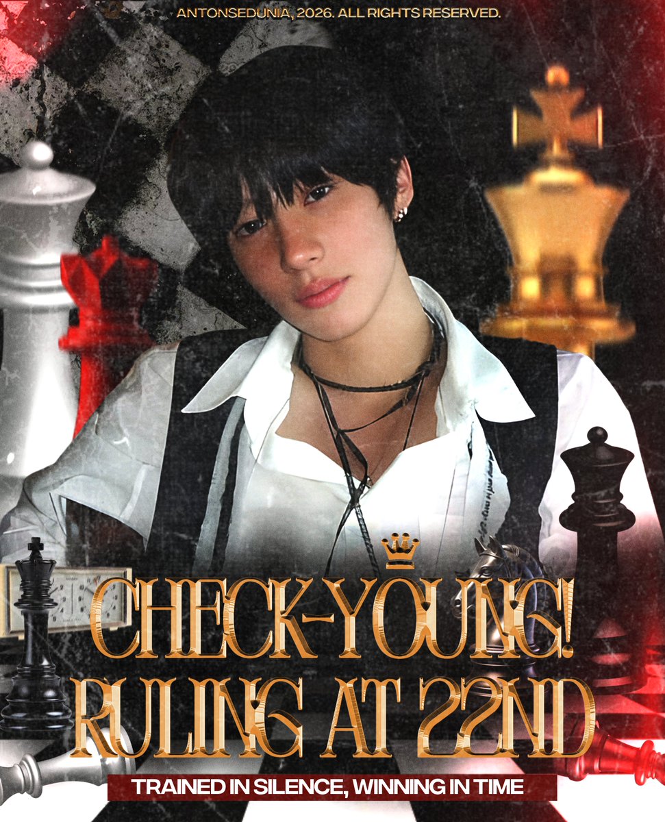 ㅤ
♟️.. His final piece moves with measured intent, never simply checkmate but ruling self with steady control and focus. Silence settles across the scene, marking 𝗖𝗵𝗲𝗰𝗸 𝗬𝗢𝗨𝗡𝗚! 𝗥𝘂𝗹𝗶𝗻𝗴 𝗮𝘁 𝟮𝟮𝗻𝗱 with Anton crowned sovereign in command. ✦ㅤ
ㅤ
