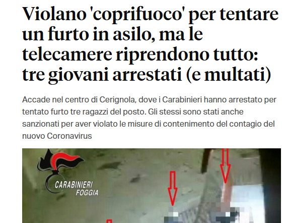 Erinni15's tweet image. . Passeggiata notturna sui campi multa da 400 euro
. telecamere per identificare e multare chi esce col coprifuoco
. Violano 'coprifuoco' per tentare un furto
. In otto a bere e chiacchierare oltre il #coprifuoco 
#coronavirus #lockdown #covid19 #covid