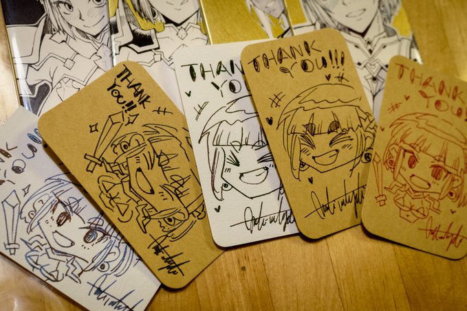 今夜、時間差でアナログイラスト3枚のオークションが終了します!
よろしくどうぞ!!!!
Thank youカードのおまけ付き! 