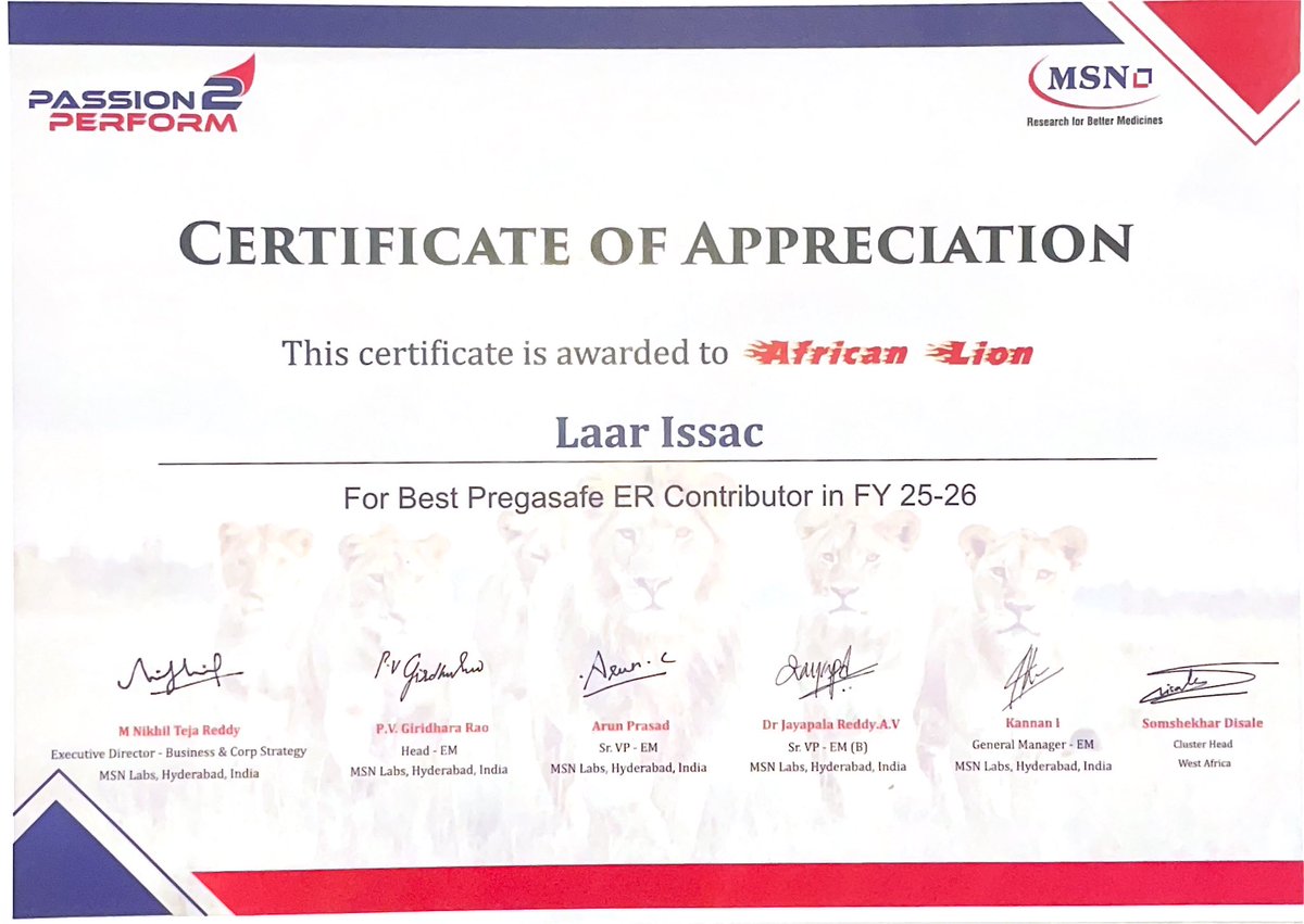 LaaRx_Isaac's tweet photo. Today, 27th March 2026, I am thrilled to announce that I have received an award for my significant impact, built with integrity and discipline. There is no room for winning when no step is taken.
1/1 https://t.co/jGfrfszfiU