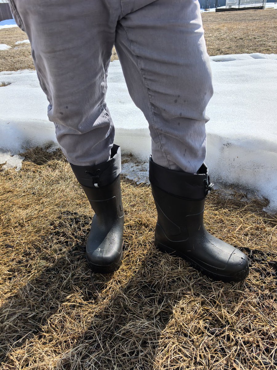 Что бы вы там не говорили, самая лучшая обувь в загородном доме в марте в Сибири - это резиновые сапоги 👢👢👢 редкий кайф, реально - сухо и тепло
