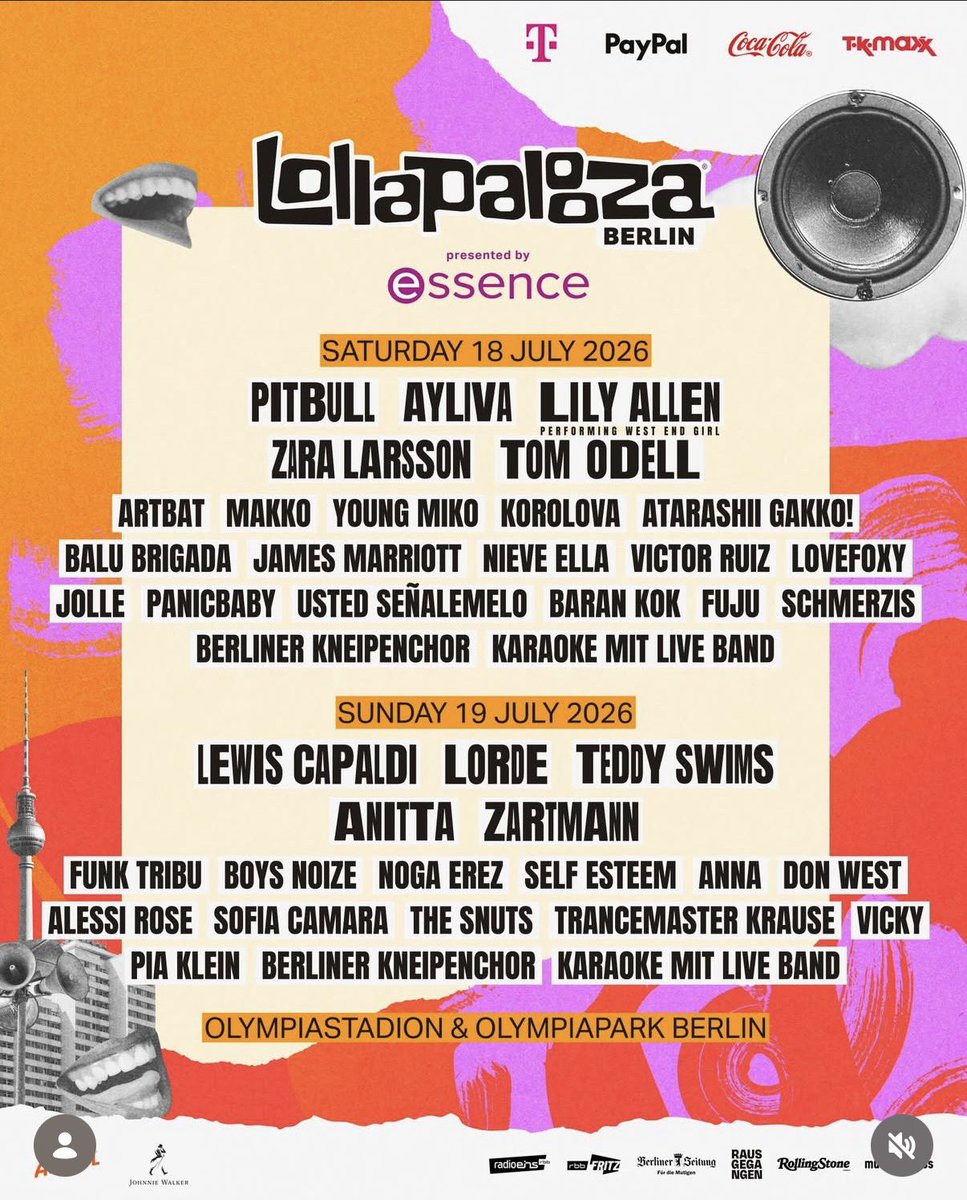 UskLorde's tweet photo. Lolla berlin lineup just pmo. Like why on earth lorde is a 2nd headliner to *checks notes* lewis capaldi.. https://t.co/iZxumdd8kM