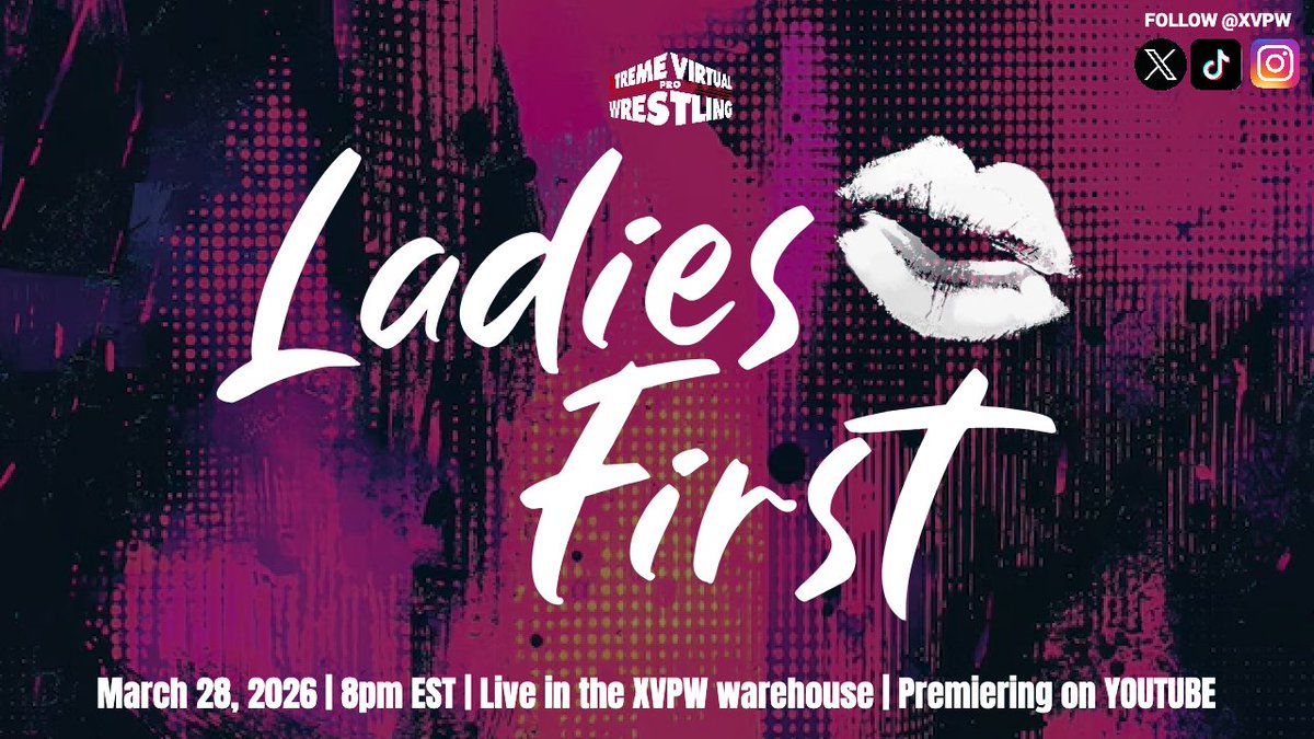XVPW_YT's tweet photo. https://t.co/d9xXd1UlgO
📍 XVPW Presents Ladies First
📆 March 28
⏰ 8pm EST 

Tonight at 8pm EST. Celebrating women's history month the Xtreme Way! https://t.co/VxPaoYrbot