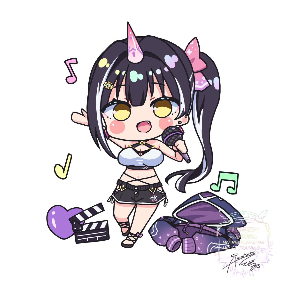 うちの娘えるちゃん(可哀想は可愛いver.)とSDえるちゃん描きました!角は再生するのでご安心!
お誕生日おめでとう～🥳🎂🎉
#えるっくあーと 