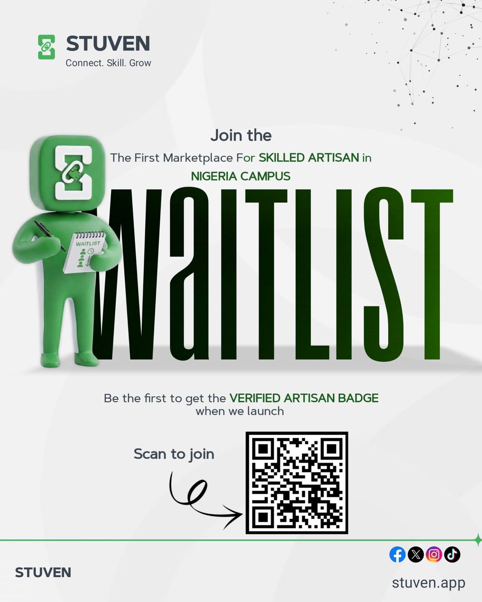johnnny_efe02's tweet photo. Got a skill on campus? 🎓✨
Stop hiding your hustle. Get verified. Get customers. Join STUVEN 🚀💎
https://t.co/YWCRvdNkbN
#STUVEN #StudentVendors #CampusHustle #StudentEntrepreneur
#StudentArtisans https://t.co/TVqR4MmLPZ