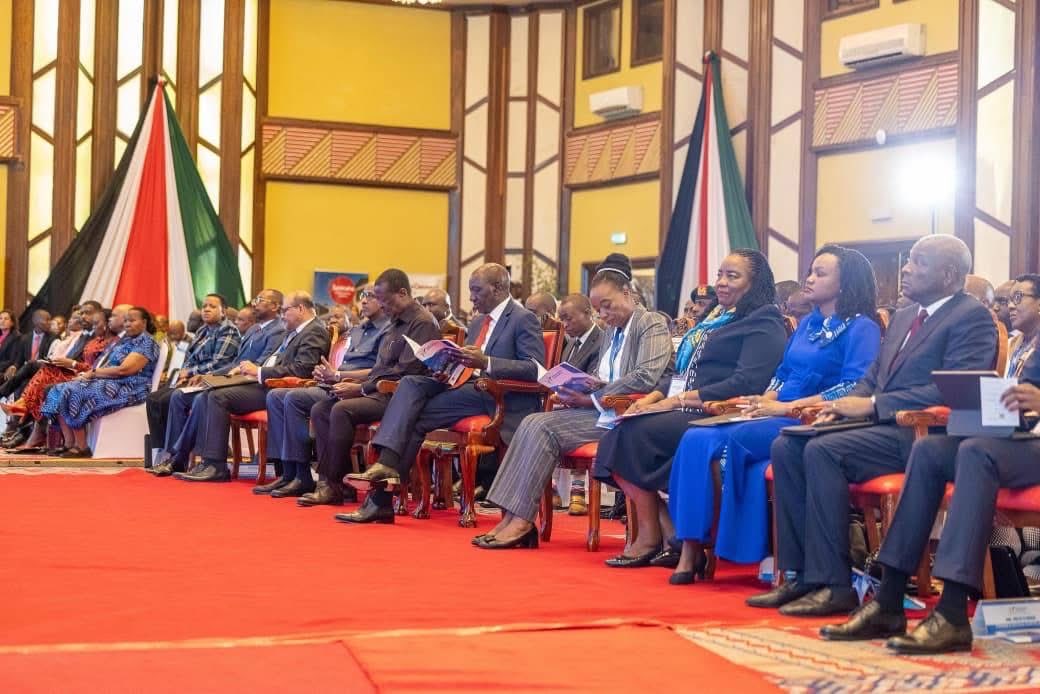 itskipronoh's tweet photo. President William Ruto with Kenya’s envoy to UNEP, Ida Odinga, at the 19th edition of the ambassador conference in Nairobi. https://t.co/Ipp8yEMhMV