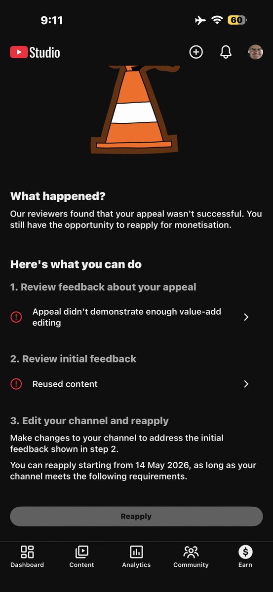Cartoonsno44522's tweet photo. @YouTube @YouTubeCreators @TeamYouTube  I follow all YPP policies and create original content, yet my appeal was rejected and 4 channels were demonetized due to “related channel.” Others have been reconsidered—please review mine too. The 90-day wait means major loss. re-evaluate. https://t.co/2gVypmMqxL