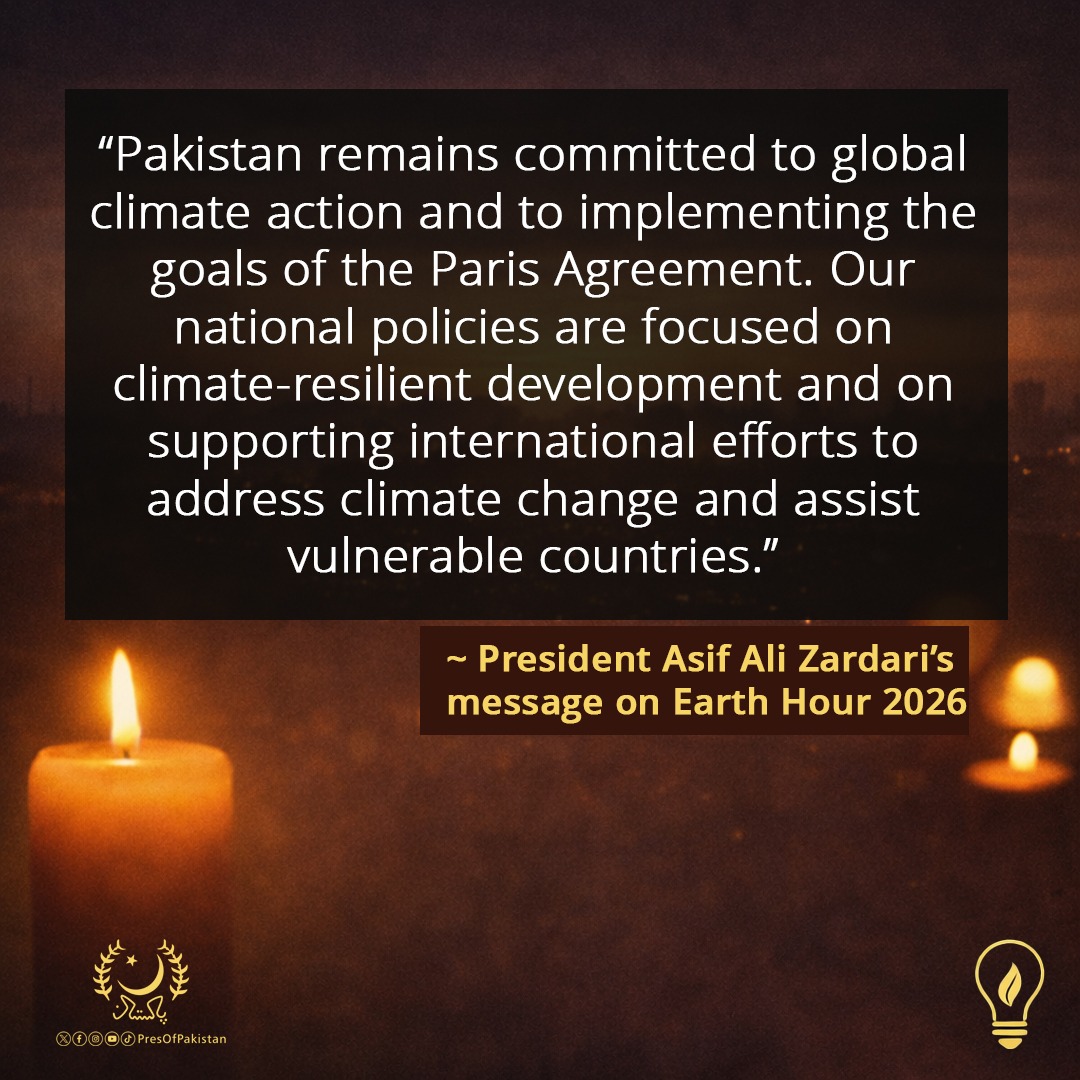 PresOfPakistan's tweet photo. Pakistan remains committed to global climate action and to implementing the goals of the Paris Agreement. Our national policies are focused on climate-resilient development and on supporting international efforts to address climate change and assist vulnerable countries. https://t.co/kY0ApRxoZ6