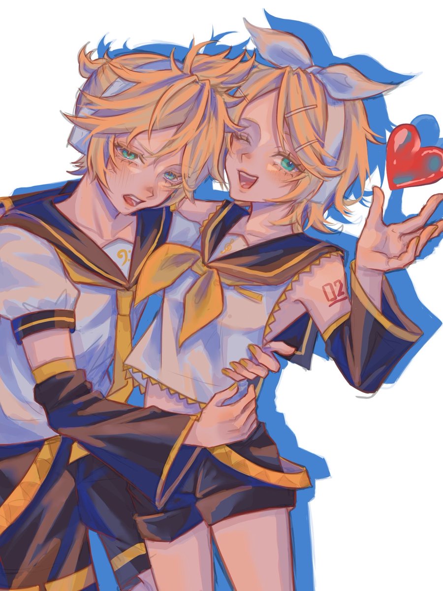 久々に鏡音リン・レン描いてみた😖
 #Illustrator  #イラスト練習中  #ボカロ