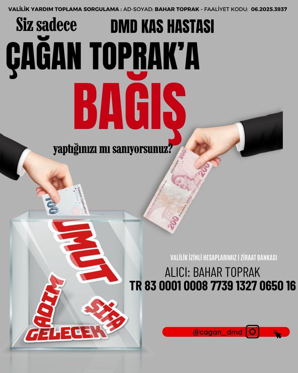 EriskenHam24875's tweet photo. #dmd kas hastası #ÇağanToprak ın sizlerin yardımına ihtiyacı var. 

Yapacağınız yardımlar @cagandmd #hayatta tutacak.

#Ankara Valiliği izinli, #faaliyet numarası ile E-devletten teyit edebilirsiniz.
Siz de paylaşım yapar mısınız?
#RasimÖztekin #GaribanIPTV #İlledeOkanOlsun #THM https://t.co/RBYluvYoK6