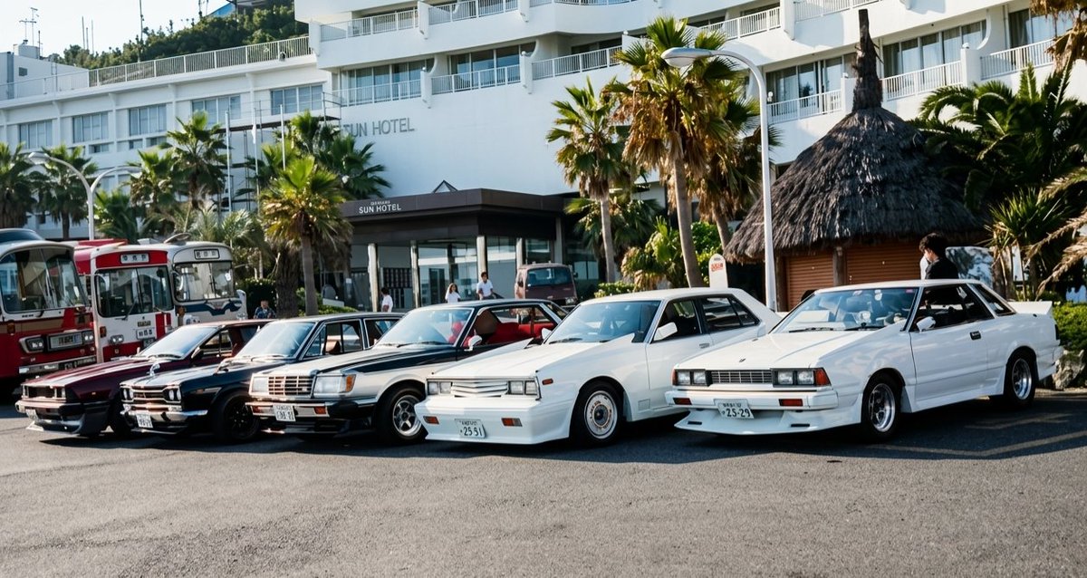 昭和６２年、静岡県御前崎市。

背後に見える御前崎サンホテルは廃業、現存してないようです。