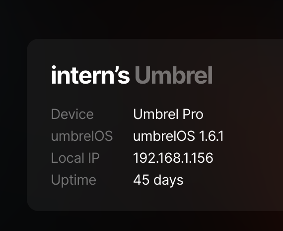 Umbrel ☂️ tweet media