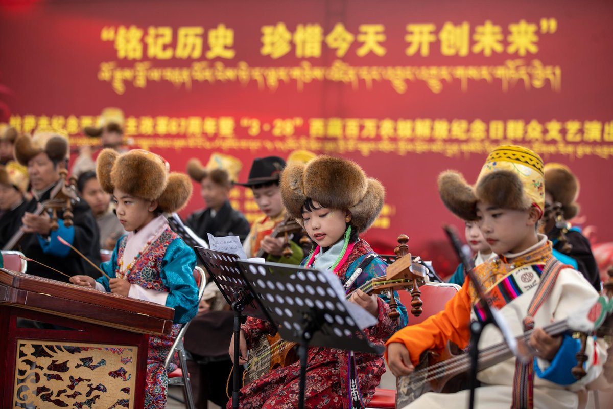 XHNews's tweet photo. March 28 marks the 67th anniversary of the democratic reform that abolished feudal serfdom in southwest China's Xizang Autonomous Region, with grand celebrations and commemorative activities held across the region https://t.co/fMI2KZNABg https://t.co/NkscdrL1R7