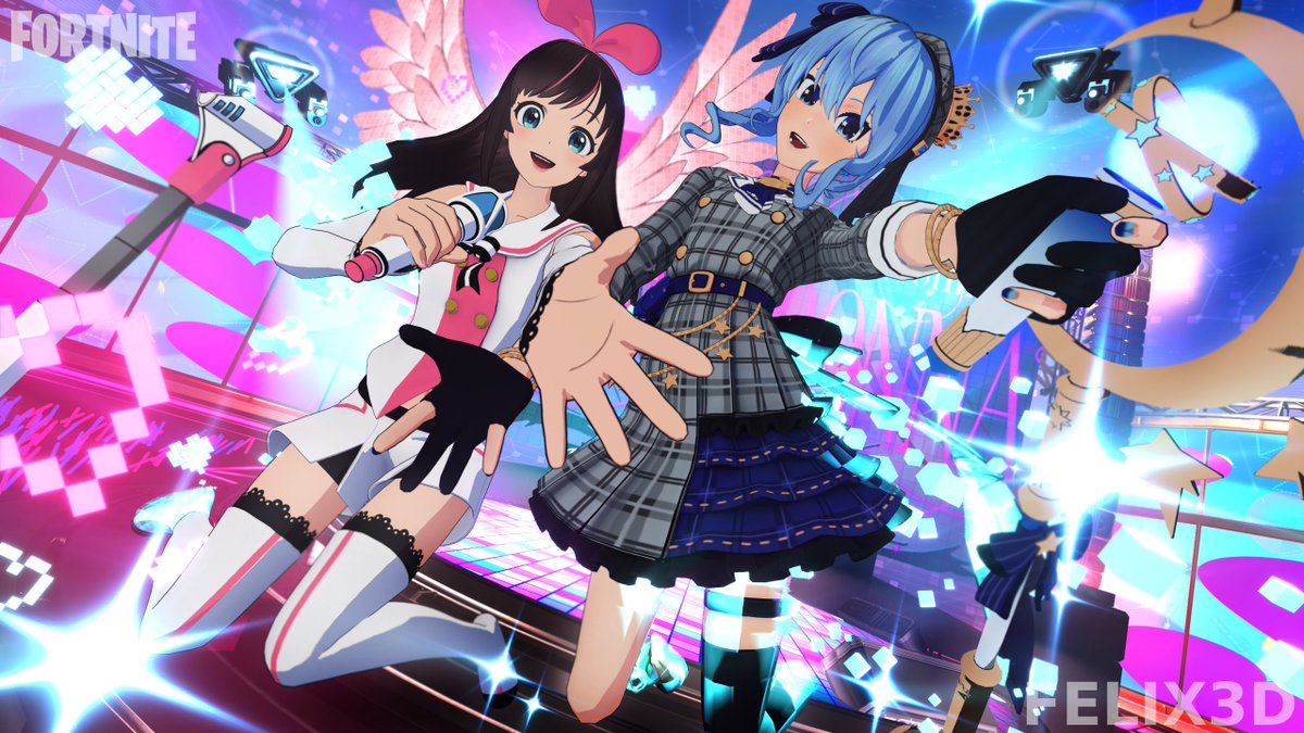 ふぁんあーとっ🥳
#Fortnite #FortniteArt #Blender #KizunaAi ＃KizunaPost #星街すいせい ＃星詠み