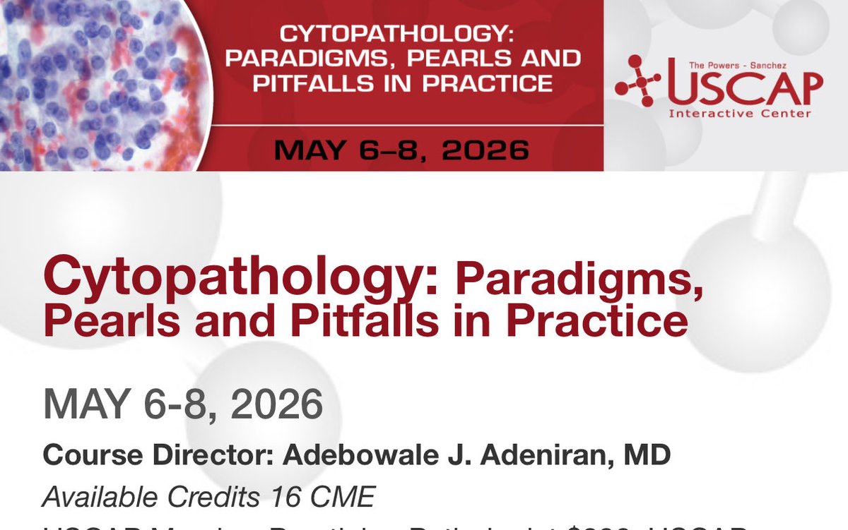 Join our wonderful cytology course in beautiful Palm Springs in May! 😃
