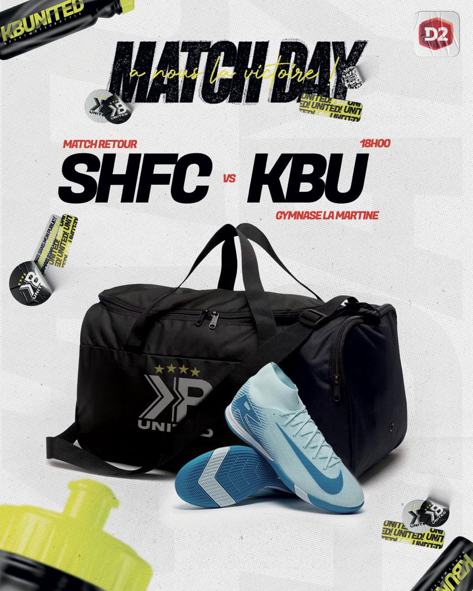 KBUnitedFutsal's tweet photo. 🔥 MATCH DAY – J16🔥
✈️Déplacement à Saint-Henri
🔁 Phase retour du championnat
📍Gymnase La Martine - Marseille (13015)
🗓️ Samedi 28 Mars
⏰ 18H https://t.co/ACcAVzLfcD
