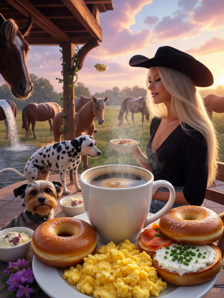 judy08281241's tweet image. 🌅 Good Morning, Happy Saturday!  ☀️
Coffee, sunshine, and ranch blessings.  
☕️☕️🥯🍳
Wishing you a peaceful, joyful day ahead. ☕💛  🙏🏼🫶🏼✨
#SaturdayMorning