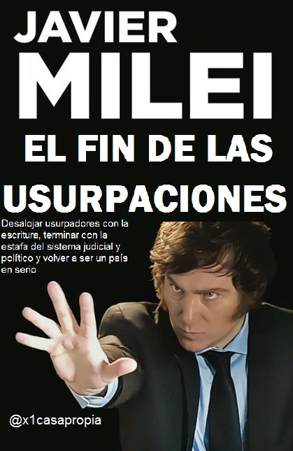 ¡Ojalá!, el gobierno que siempre habló de la PP, parece que se decide a defenderla y terminar con la industria del juicio de usurpación de inmuebles.
¡Los usurpados debemos estar ahí cuando se trate esa ley!
