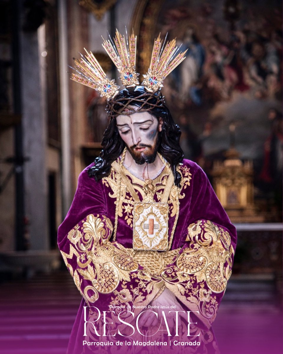 RescateGranada's tweet photo. #Actualidad | Nuestro Padre Jesús del Rescate sigue recibiendo a hermanos y devotos en la tradicional ofrenda de claveles.

#RescateGranada #CofradiadelRescate https://t.co/hKWSKuKtJi