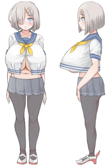 過去絵上げの時間だ! 浜風を手に入れる為に鬼のように周回してました、このイラスト描いた後に出たんだったなぁ