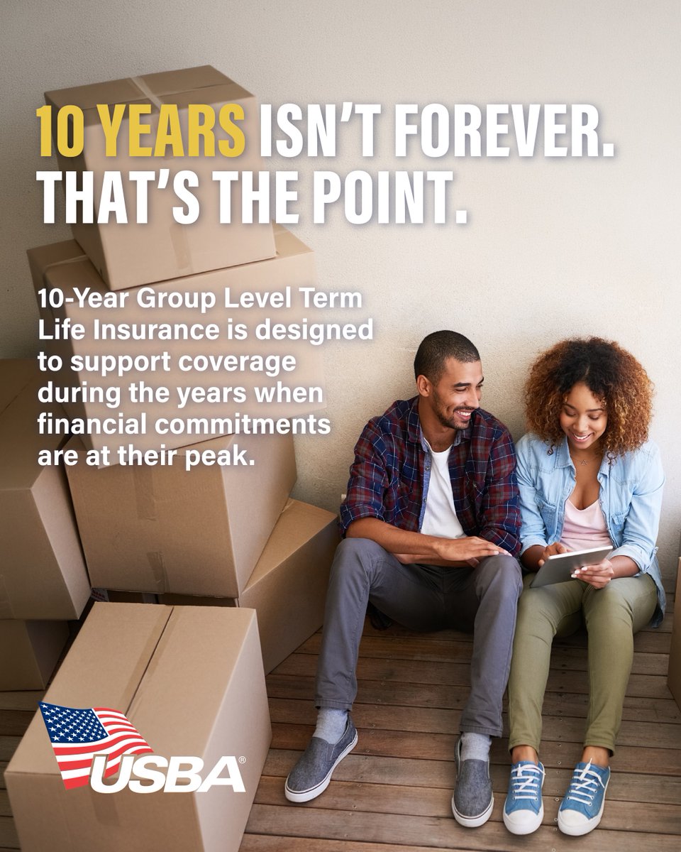 USBAInsurance's tweet image. Not every decision is meant to last forever.
Some are meant to support you through a specific season—clearly and intentionally.

Interested in USBA's 10-Year Group Level Term Life Insurance? Visit: ow.ly/MG6250Yx6Hz

#MilitaryLife #LifeInsuranceAwareness #USBA