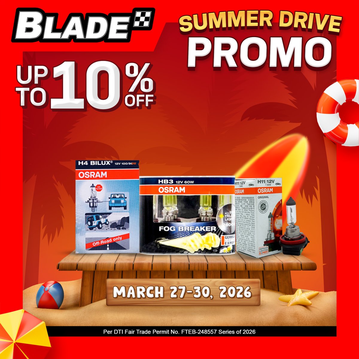 BladeAutoCenter's tweet image. Going fast! 🚗
Hot deals on selected items won’t last long 💥
Grab your car must-haves before they’re gone.

📅 Until March 30, 2026

#BladeAutoCenter #BladePH #ItsBladeItsBetter 
#SummerDrivePromo #SummerWithBlade