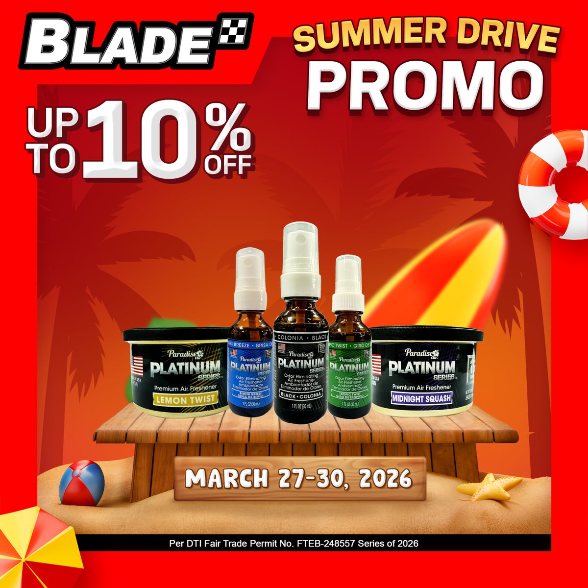 BladeAutoCenter's tweet image. Going fast! 🚗
Hot deals on selected items won’t last long 💥
Grab your car must-haves before they’re gone.

📅 Until March 30, 2026

#BladeAutoCenter #BladePH #ItsBladeItsBetter 
#SummerDrivePromo #SummerWithBlade