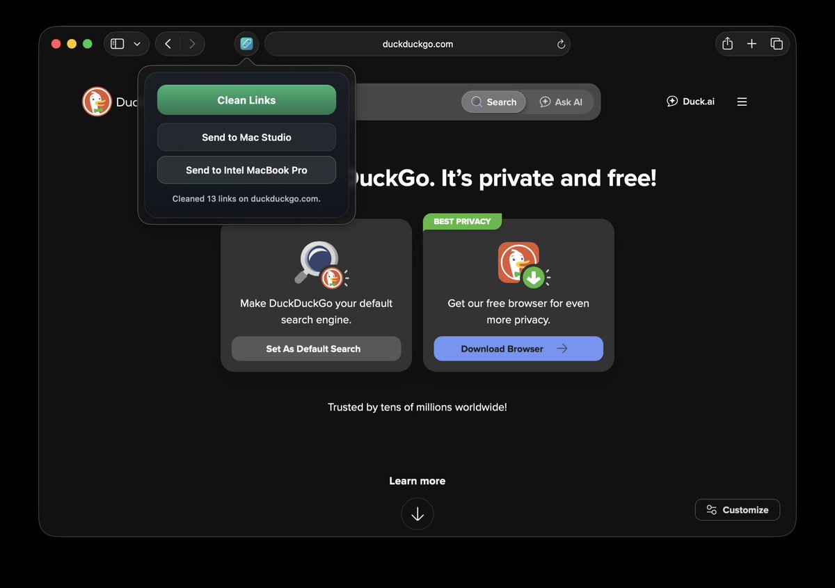 Clean Links tweet media