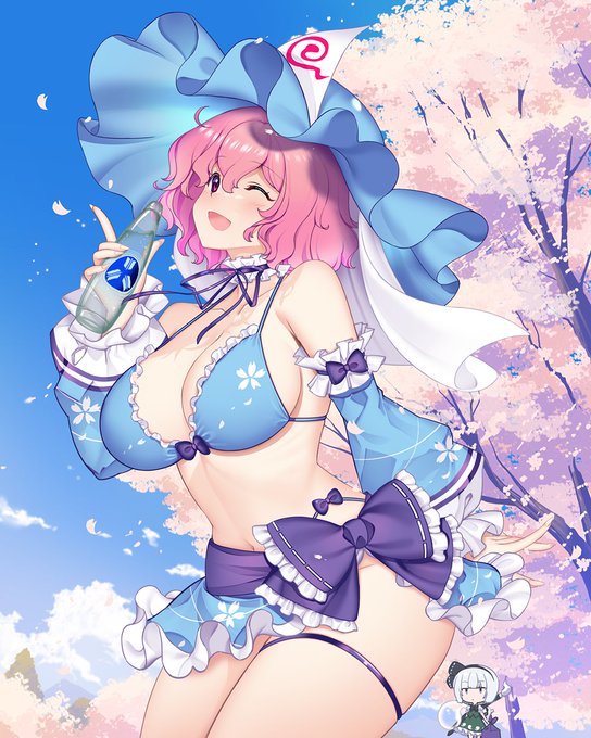 #西行寺幽々子 #サイダーの日 爽やかでちょっと贅沢な春のひととき。 