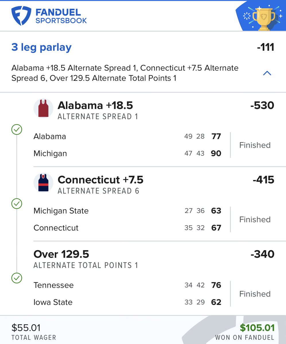 BigToney8's tweet image. BOOM!!! And another NCAAB builder win @DubClub_win!! 💰💰

$55-----&amp;gt; $105 ✅✅✅

Link below ⬇️

dubclub.win/BigToney8/

#NCAAB #MarchMadness2026