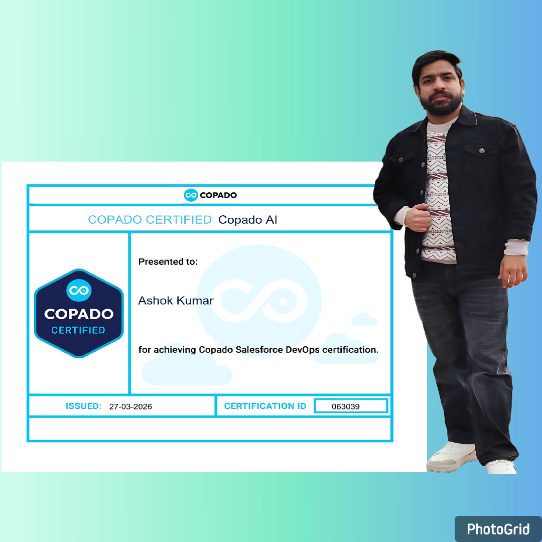 bodaciousithub's tweet photo. We congratulate Ashok Prajapat on achieving  Copado AI Certification.
We wish him good luck and a very bright future ahead.
@CopadoSolutions 
#Copado #salesforce #AI #bodaciousithub #alienbrainzsoftware https://t.co/grZZi5bF0g