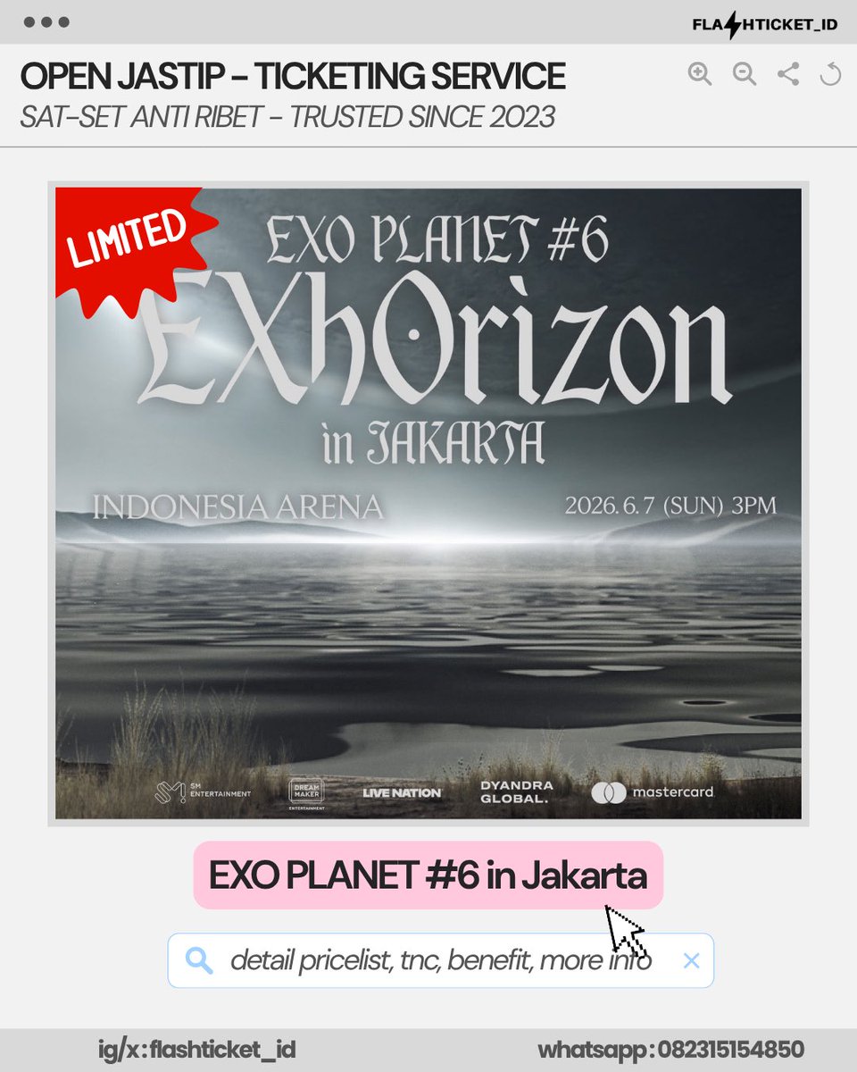 JASTIP WAR TIKET EXO, BTS, LANY, LYKN, PHUWIN tweet media