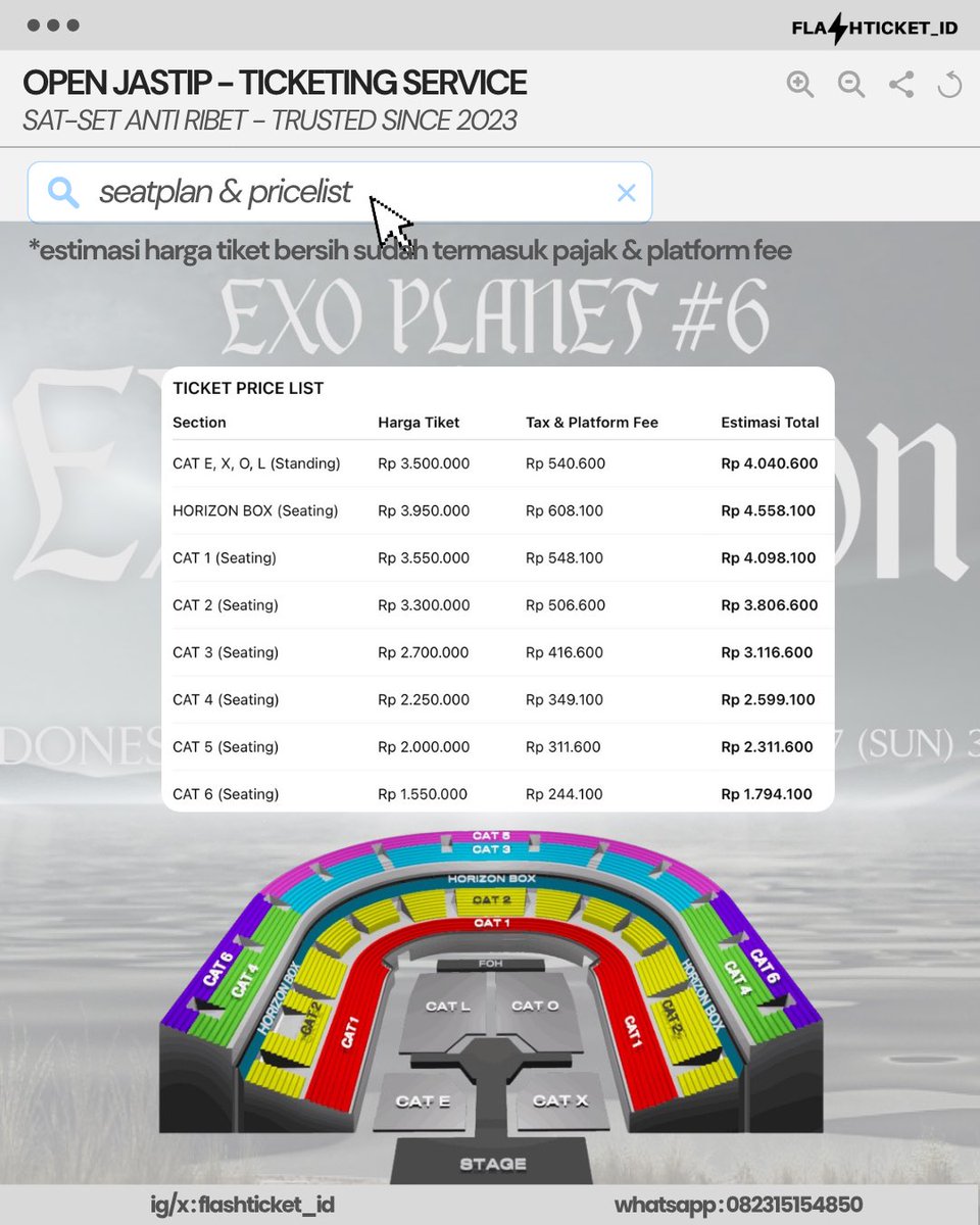 JASTIP WAR TIKET EXO, BTS, LANY, LYKN, PHUWIN tweet media