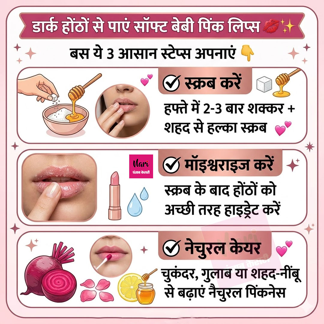 NariKesari's tweet image. डार्क होंठ होंगे सॉफ्ट और बेबी पिंक, करें ये 3 स्टेप्स फॉलो💋✨

#PinkLips #LipCare #beautytips #SkincareRoutine