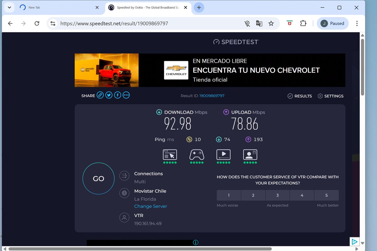 fornerchile's tweet photo. Atento @VTRChile @VTRsoporte @clarochile_cl tengo contratado 500 simetrico y esto es lo que recibo con suerte ...¡¡¡ han venido 3 tecnicos esta semana a "revisar" y ahora no funciona la TV. https://t.co/4FNCzY2V6R