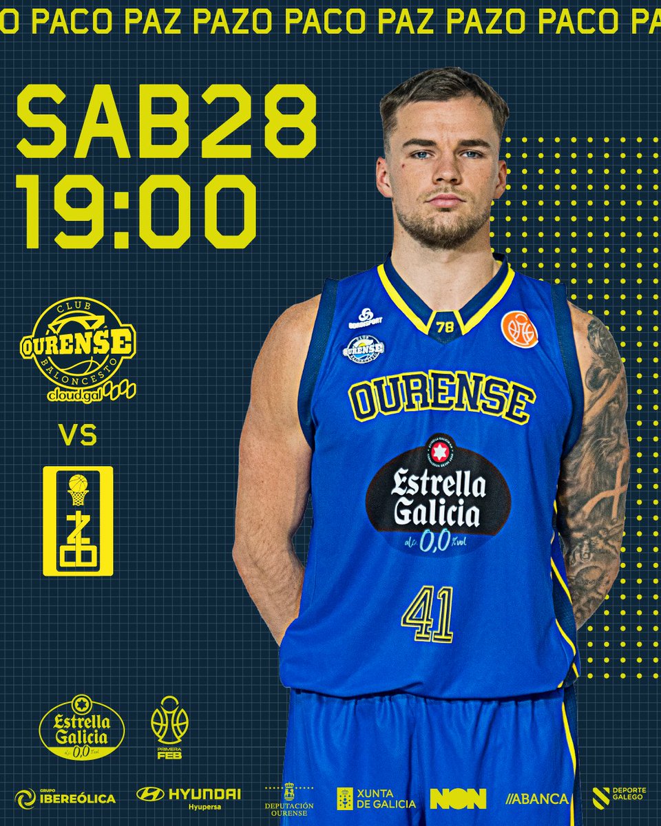🏀 DÍA DE PARTIDO ‼️

🆚 Caja Rural Zamora
🏟️ Paco Paz 
🕣 19:00 horas
🎟️ taquillacob.com
📺  <a href="/LaLigaPlus/">LALIGA+</a>

#VolveremosETiXaEstabas #Pertenza