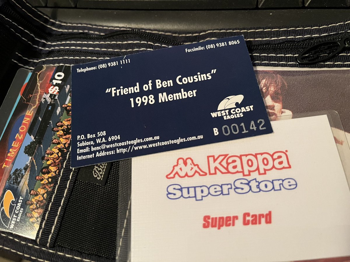Found my old wallet from high school while going through some boxes. Extremely 90s (yes that’s a picture of Robbie Williams). Also had my Boyzone fan club membership card and a bunch of betting slips. 

I really haven’t changed that much as a person since 1998. 😂