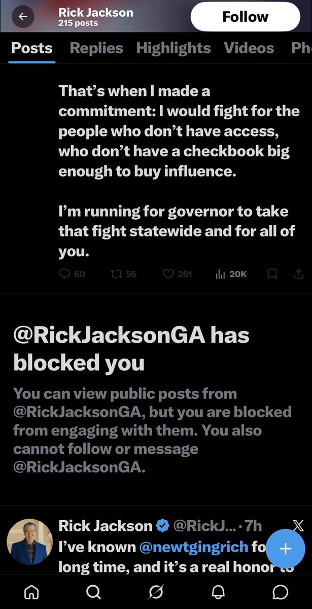 What gets Slick Rick or Tricky Ricky upset?  Just state the truth….  That’ll get you blocked and your comments deleted.  Is that who you want for Governor, Georgia???  If he blocks your X comment just think what he’d do as Governor!