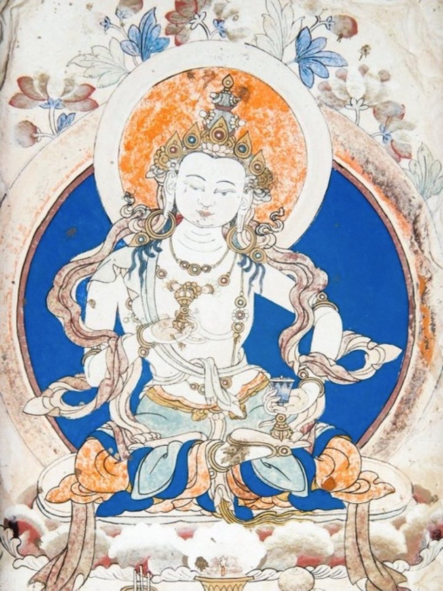 thiwangs's tweet image. The Blessed One explains: universal mind transcends limits, pure like a deep ocean, while sense-minds perceive and discriminate the world, giving rise to thought, desire, and individuation. #Buddhism #Mind #AlayaVijnana