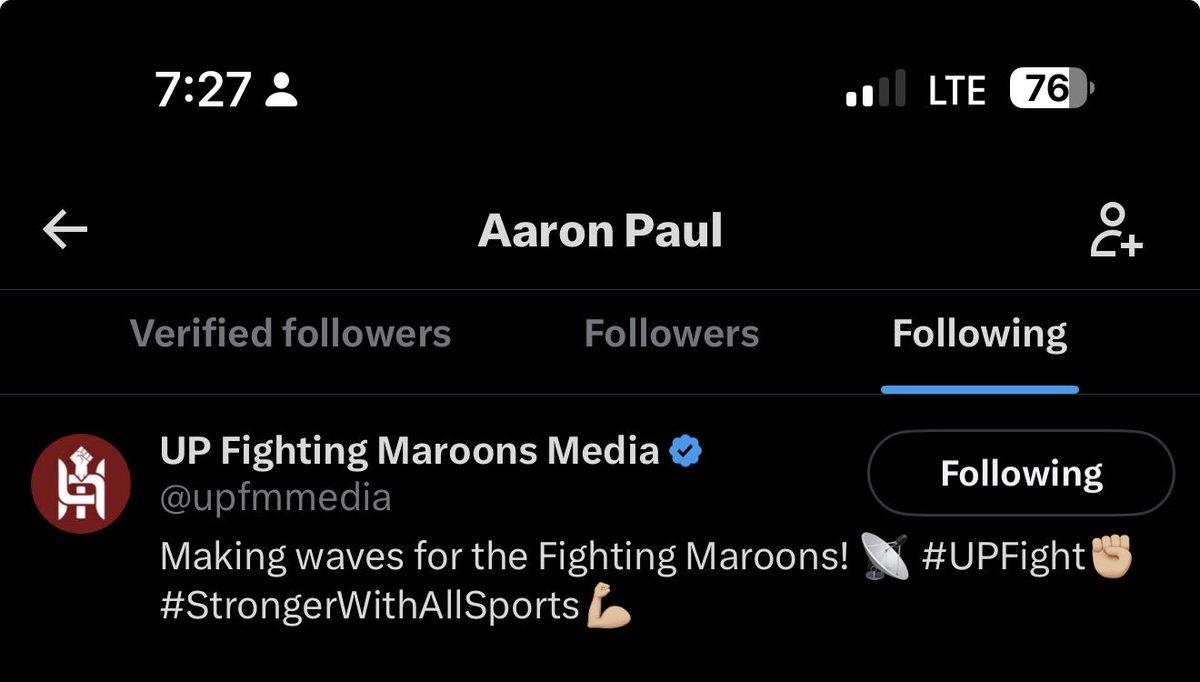 imaaroon's tweet photo. @upfmmedia @upwvt Still following 😊 https://t.co/WykfTBgoEx