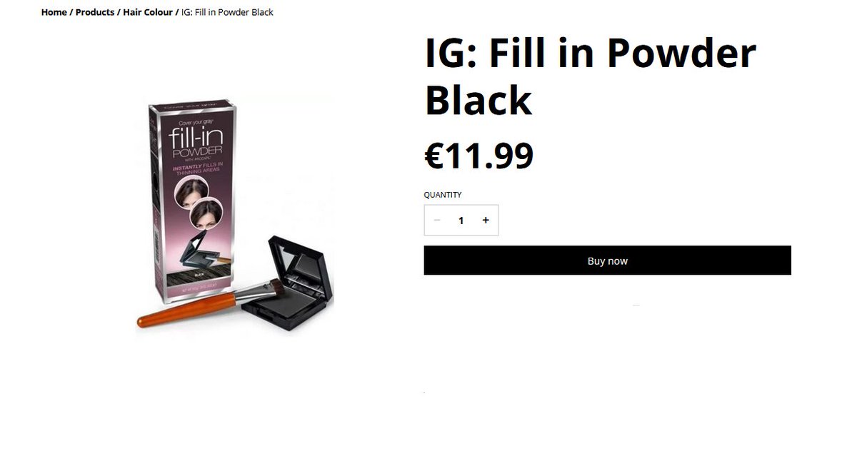 gewe_d2d's tweet image. Sale ON |  GeWe Hair&amp;amp;Cosmetics - Athlone Product : IG: Fill in Powder Black | Price : EUR 11.99 exclusive of shipping costs Location : g.co/kgs/LYHPjy7 Shop at : gewe.ie/product/ig-fil… #GeWe #Athlone #HairColour #Amazon