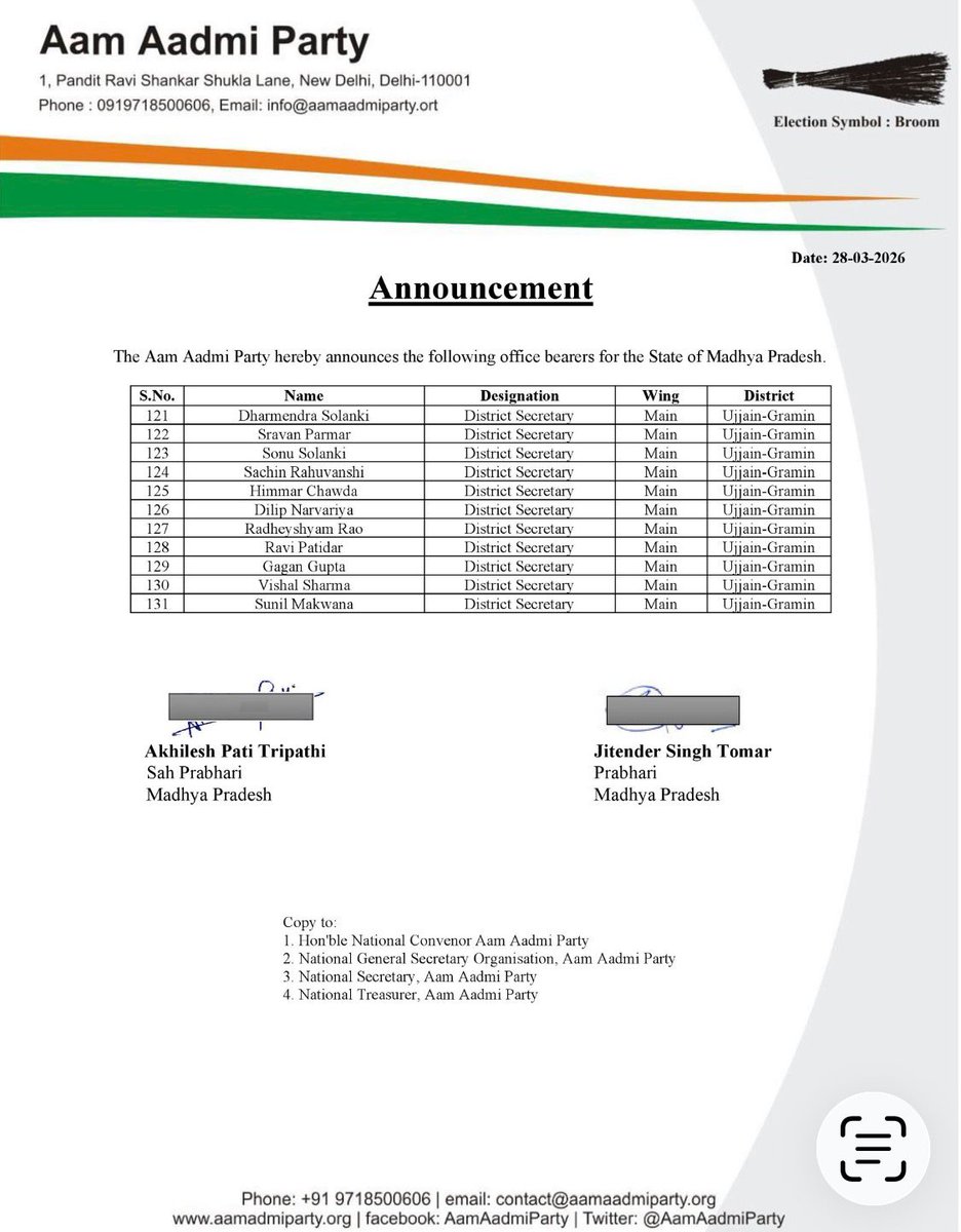 AAP Madhya Pradesh tweet media