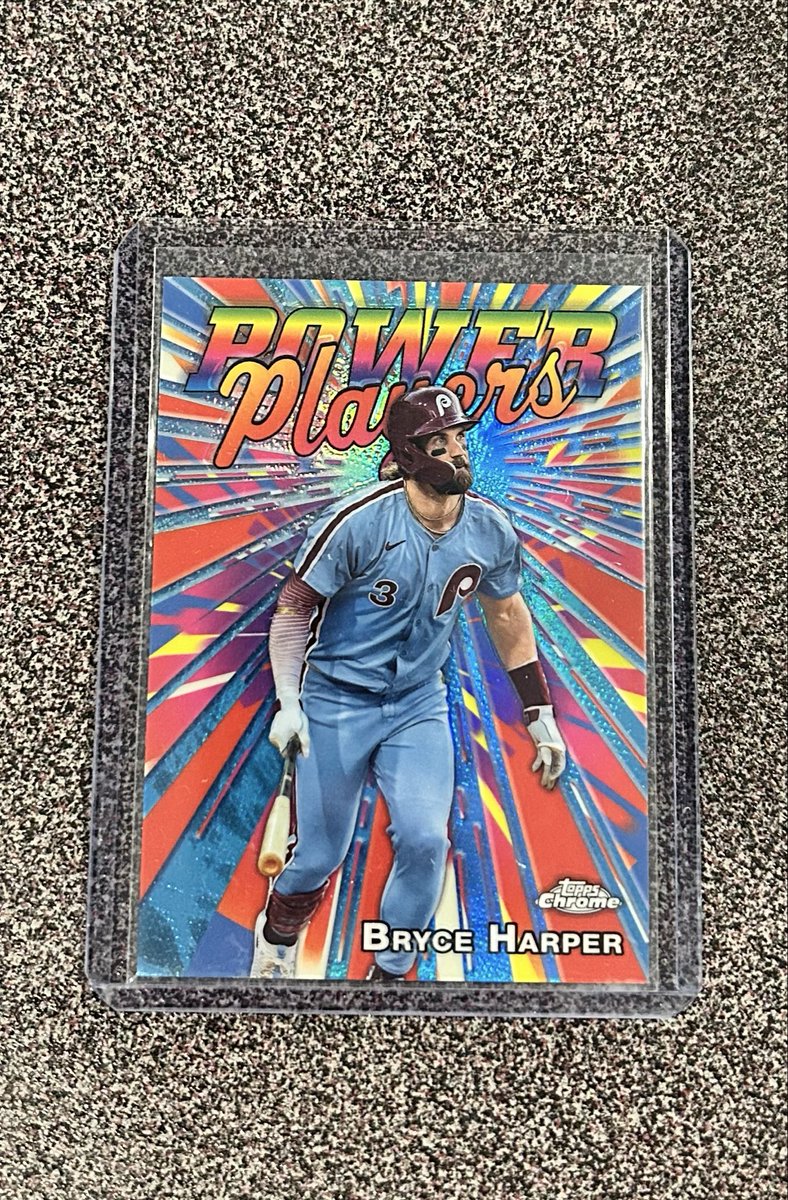 TheRedStripesSG's tweet image. Baseball is back so let’s do another card giveaway!

Up for grabs is a Bryce Harper Power Players insert from 2025 Topps Chrome. 

Follow, retweet and tag a friend for a chance to win!

A winner will be selected Monday at 8pm EST. Good luck and go Phils!