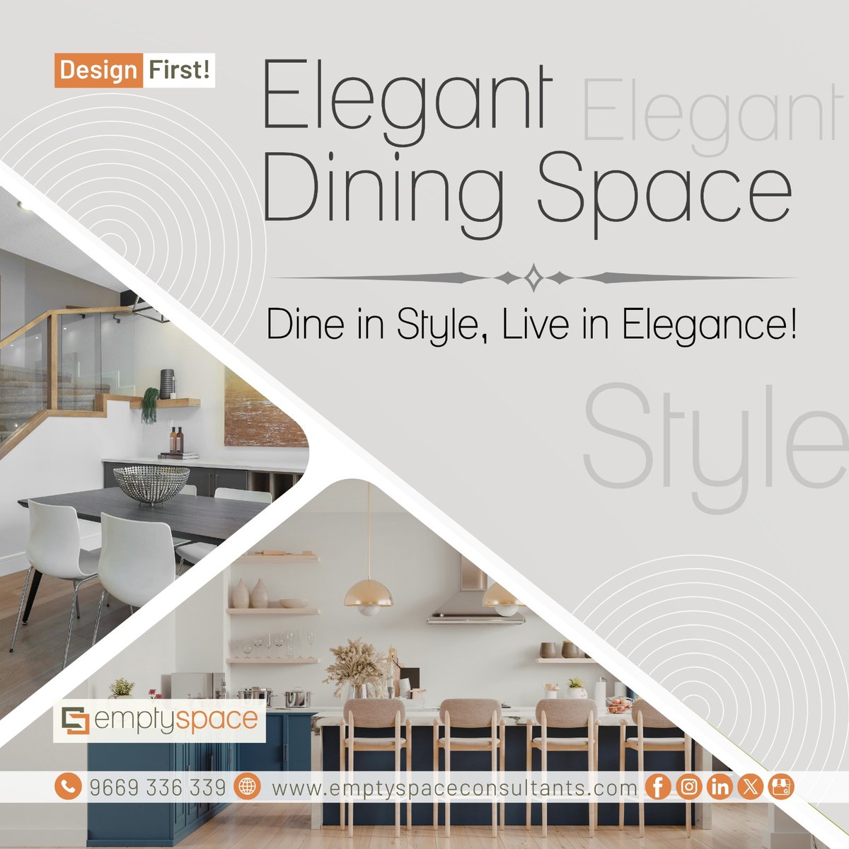 The_EmptySpace_'s tweet photo. 🍽️ Your dining space deserves elegance!
Turn everyday meals into luxury experiences.
✨ Dine in Style. Live in Elegance.
.
[Interior Design, Home Decor, Dining Space, Modern Home, Luxury Living ]
.
#InteriorDesign #HomeDecor #LuxuryLiving #DiningSpace #DesignInspiration https://t.co/44VidgKVke