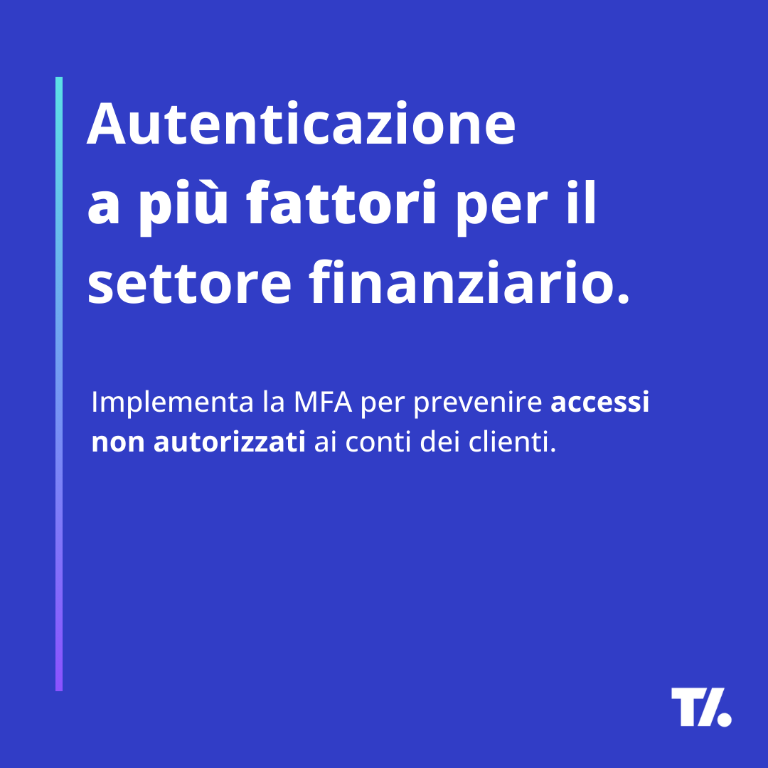 🫆 L'autenticazione a più fattori aggiunge un ulteriore livello di sicurezza, riducendo il rischio di frodi e proteggendo le risorse finanziarie dei clienti.

📮 Fai il primo passo verso la sicurezza, contattaci:
tirasa.net/contatti

#IAM #OpenSource #Cybersecurity