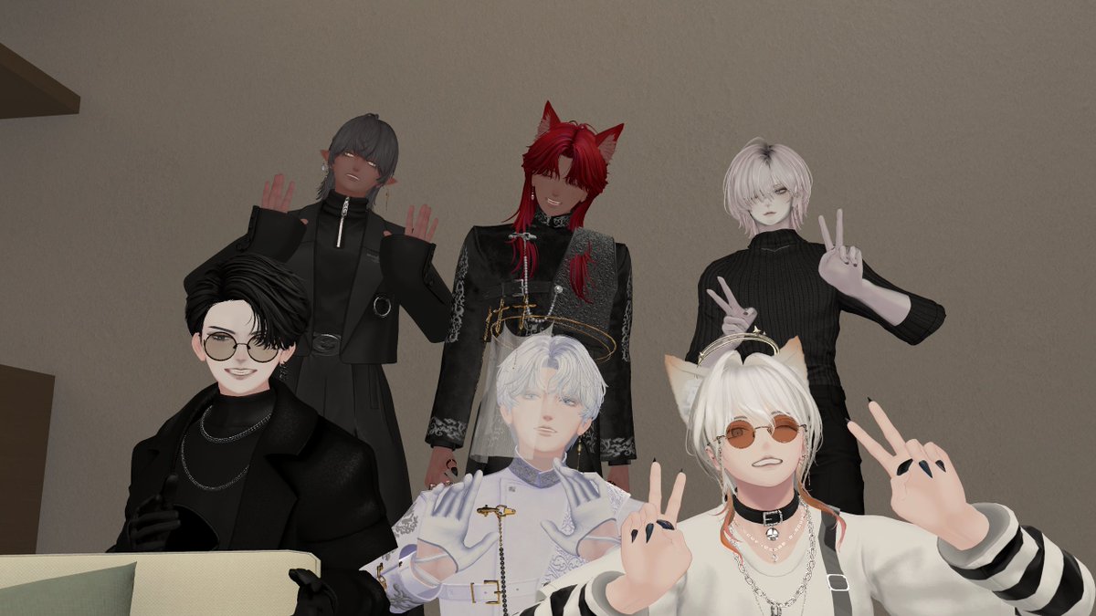 yadukiyami's tweet photo. #MAU_Meetup にいっていきました~!昨晩の!
怜、泣夜、夜邑で出してました✌️
普段は固定のアバター集会に行ってるので、ここではいろんなメンズアバターが見れて眼福でした…!
あえてWebカメラのトラッキング優先でカリング強めにきかしてるため、集合写真は他の方にお任せで… https://t.co/vM3E0rqPLk