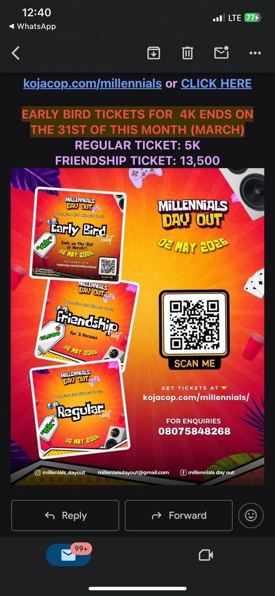 Ola33337Obajimi's tweet photo. Millennials day out really srs oh ๐๐๐
Just received a mail from them
Anyways we out ๐ซ ๐ซ ๐ซ ๐ซ ๐ซ
#millennialsday https://t.co/lgNIXmqq8j