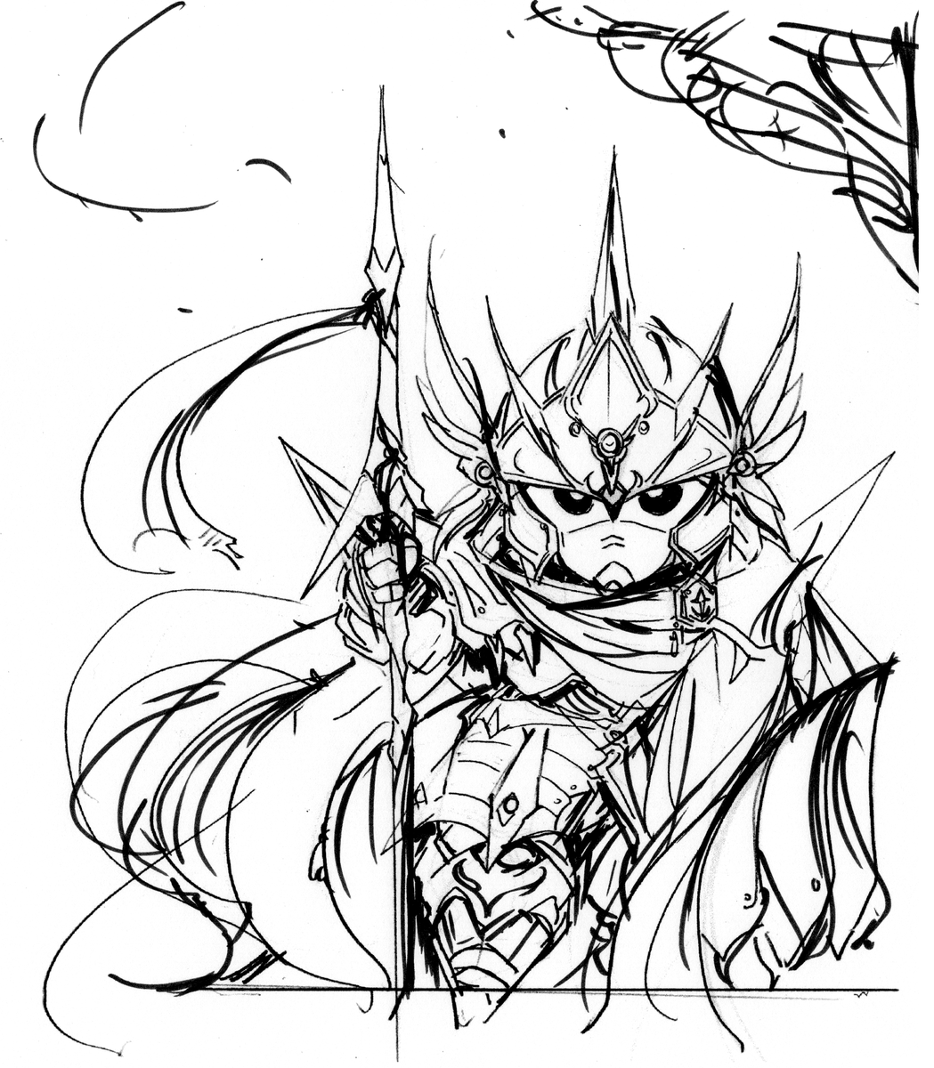 皇騎士の方が結構描いてる。というか天野さんの絵のパロよくやってたな。
FF2とかアルスラーン戦記とか帝国とか侵略者に反抗する主人公って重なるモチーフが結構あったので 