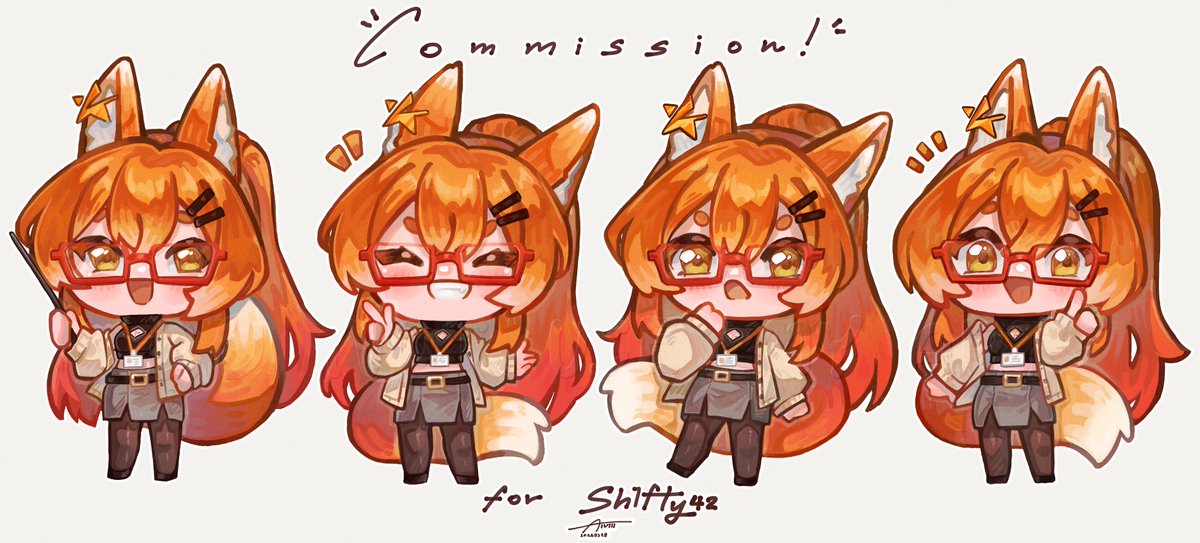 CMS Chibi full body x4! Thank you so much for commissioning me again🧡